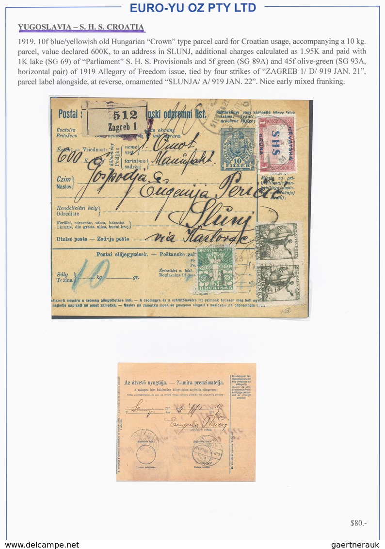 Jugoslawien: 1918/1948, Collection Of 47 Better Covers/cards Mounted On Written Up Album Pages, Show - Covers & Documents