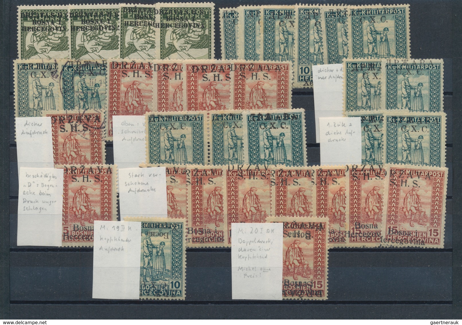 Jugoslawien: 1918/1997, Mint And Used Assortment On Stockcards Incl. A Specialised Selection Of 1918 - Brieven En Documenten