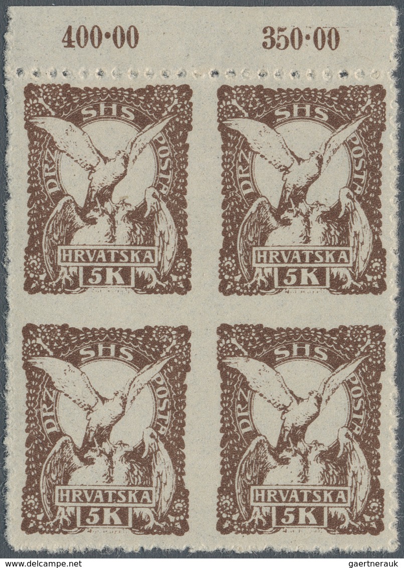 Jugoslawien: 1919, Definitives, Design "Falcon/Liberty", Specialised Assortment Of Imperfs, Proofs, - Cartas & Documentos