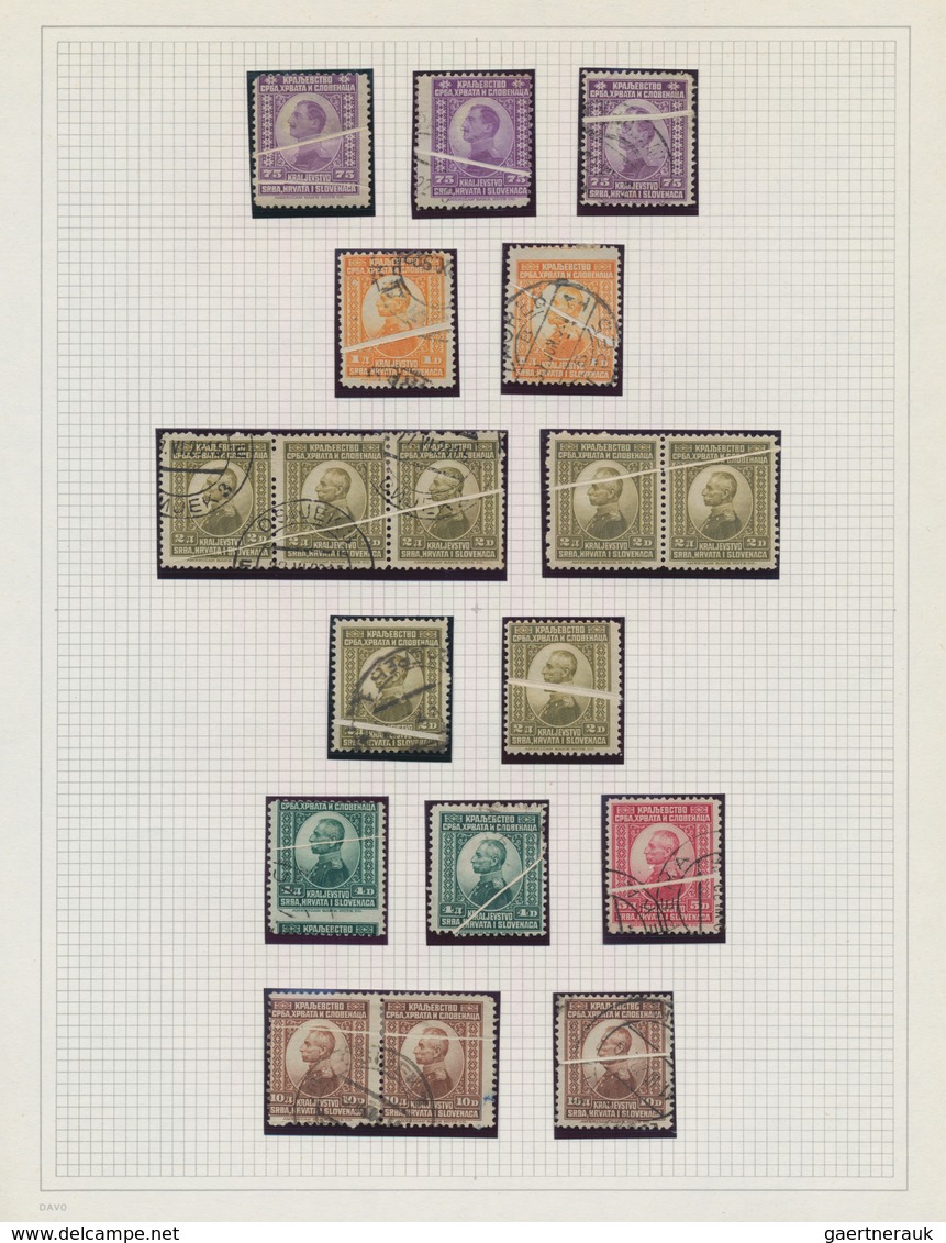 Jugoslawien: 1921, Definitives "Kraljevstvo", Specialised Collection On Album Pages, Showing The Com - Lettres & Documents