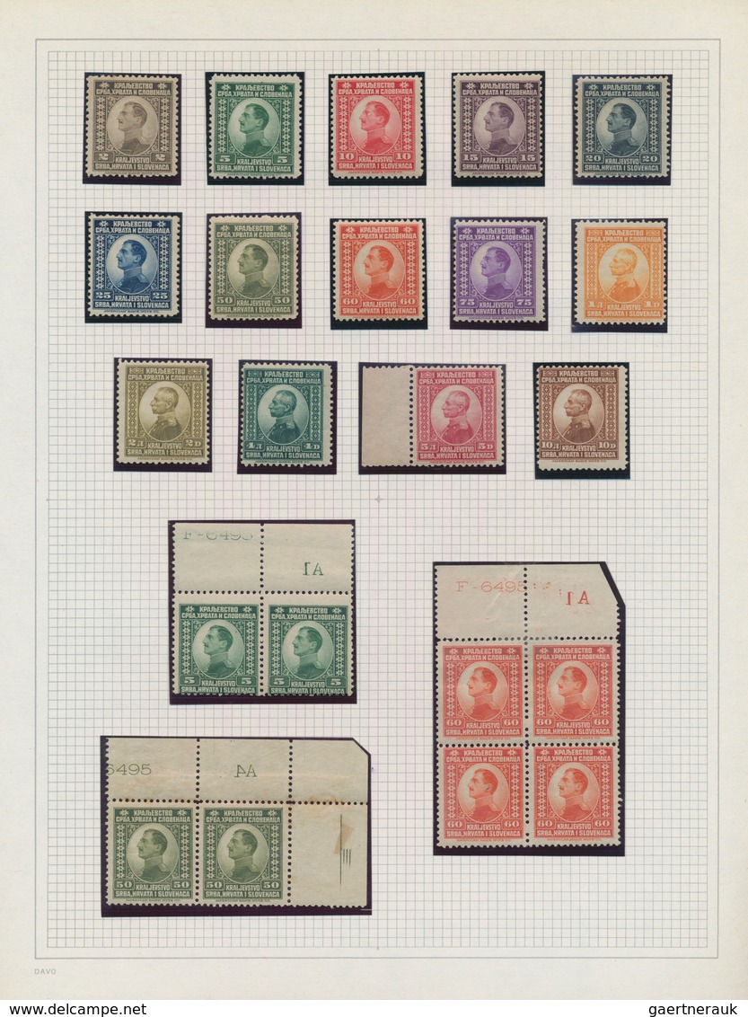 Jugoslawien: 1921, Definitives "Kraljevstvo", Specialised Collection On Album Pages, Showing The Com - Briefe U. Dokumente