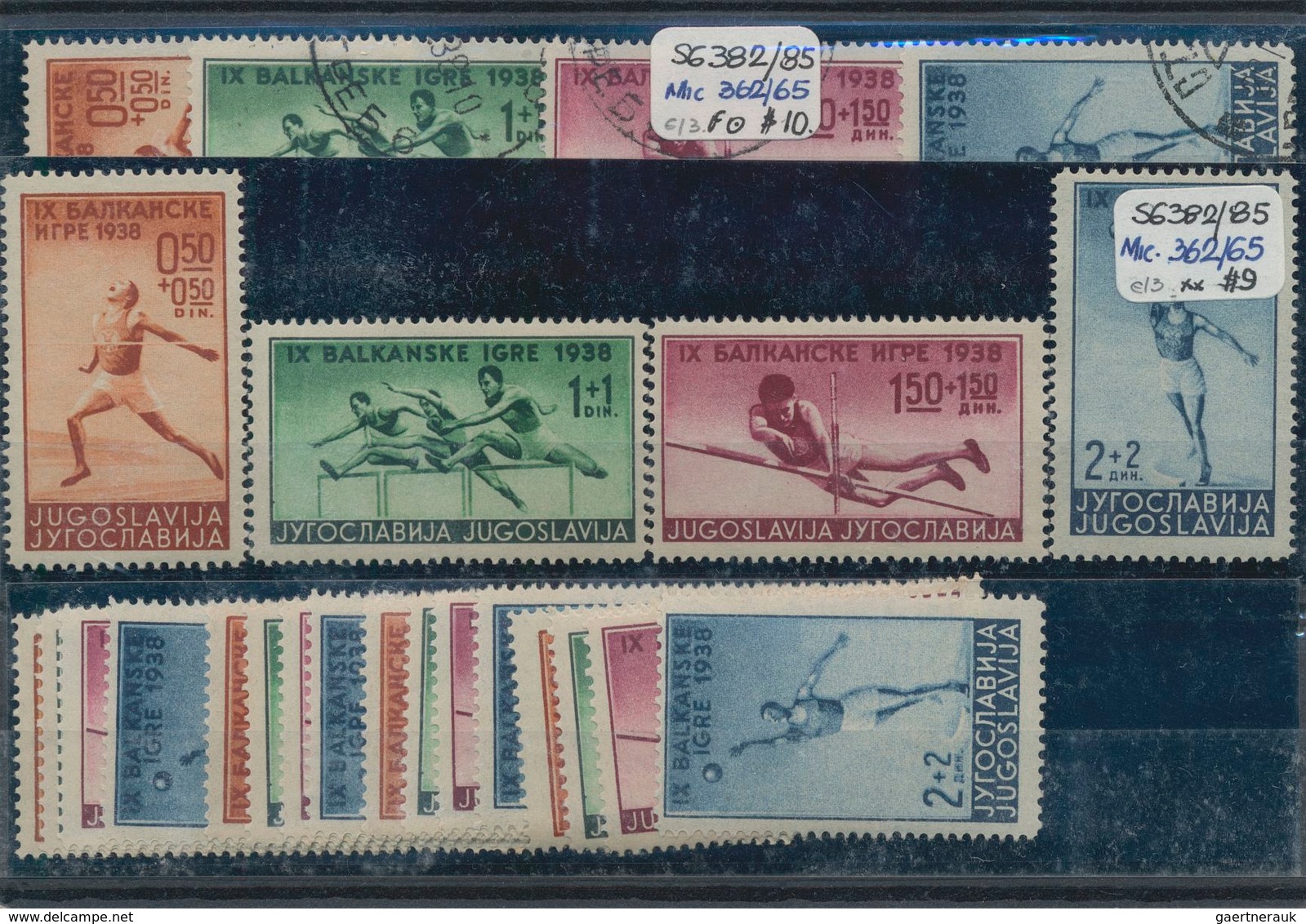 Jugoslawien: 1921/1938, mint and used holding on stockcards in a small binder with many interesting