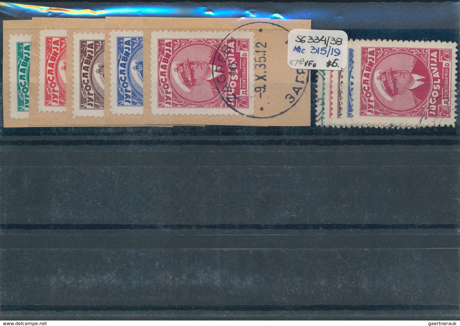 Jugoslawien: 1921/1938, mint and used holding on stockcards in a small binder with many interesting