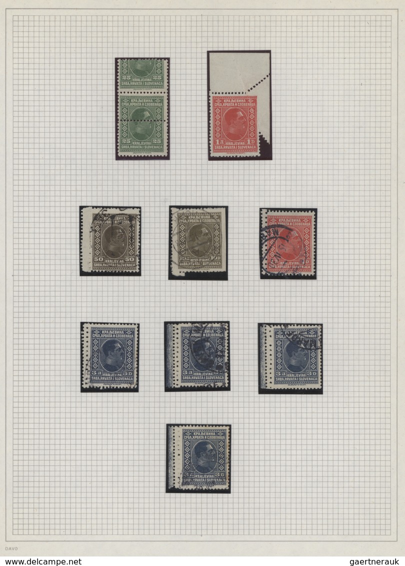 Jugoslawien: 1926/1933, Definitives "King Alexander" (portrait Towards Right), Specialised Collectio - Cartas & Documentos