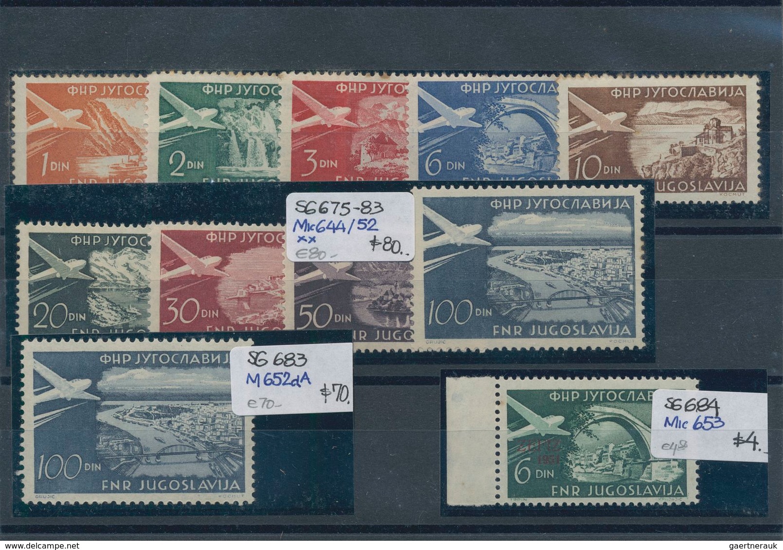Jugoslawien: 1937/1970 (ca.), Mainly U/m Holding On Stockcards In A Small Binder, Almost Exclusively - Cartas & Documentos