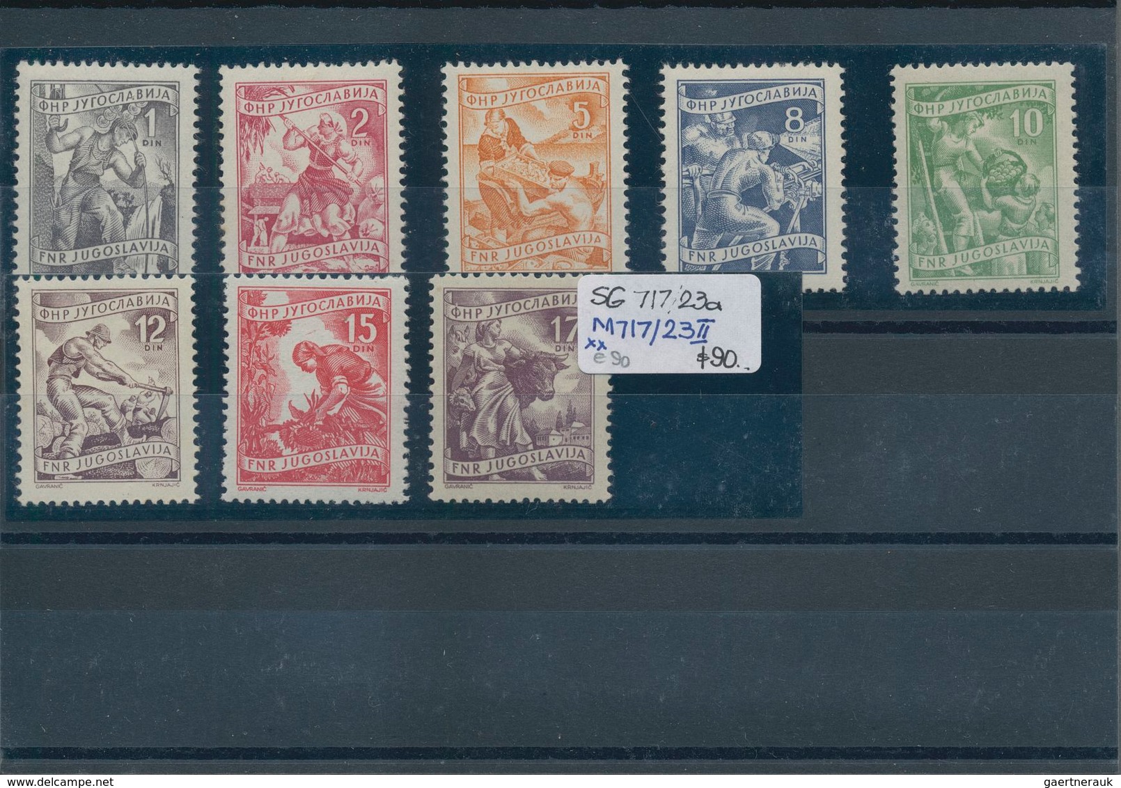 Jugoslawien: 1937/1970 (ca.), mainly u/m holding on stockcards in a small binder, almost exclusively