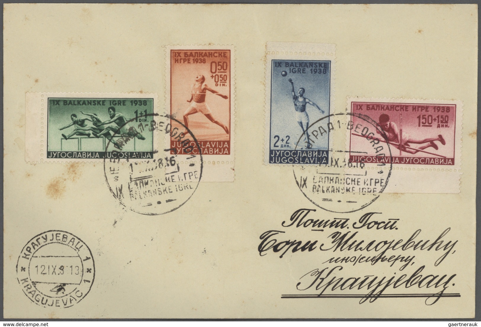 Jugoslawien: 1938/1941, Assortment Of Apprx. 80 Covers/cards With Attractive Frankings And Special E - Brieven En Documenten