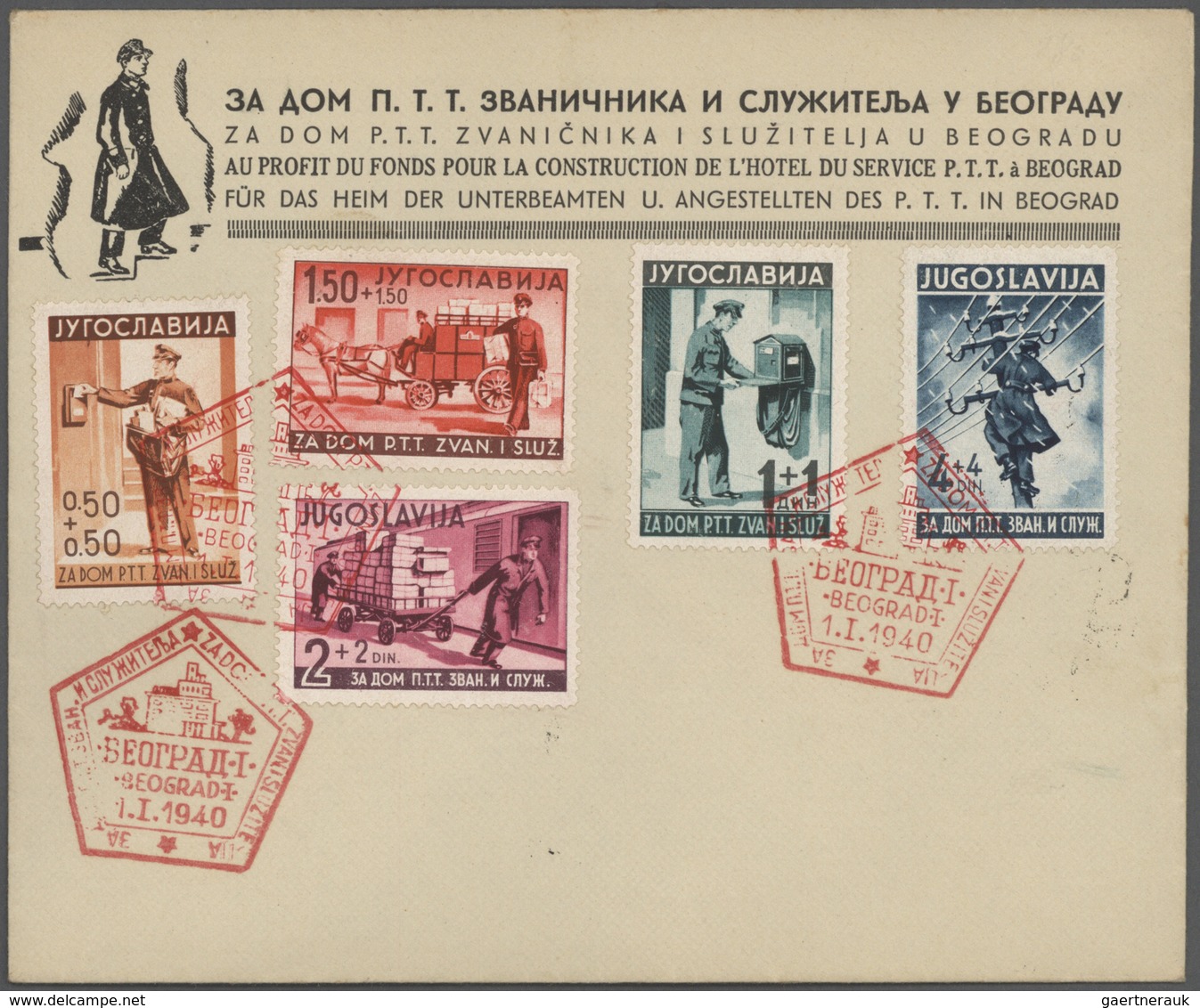 Jugoslawien: 1938/1941, Assortment Of Apprx. 80 Covers/cards With Attractive Frankings And Special E - Brieven En Documenten