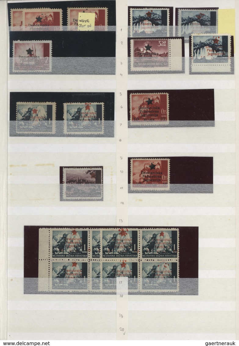 Jugoslawien: 1941/1945, Yugoslavian Area, Mainly Mint Holding In A Stockbook, Comprising German/Ital - Brieven En Documenten