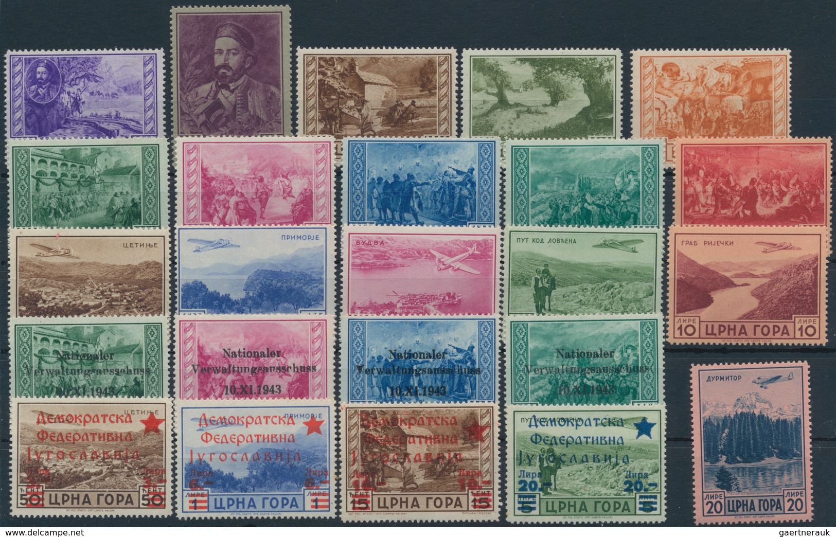 Jugoslawien: 1943/1961, Yugoslavian Area, Mint And Used Lot On Stockcards, Nice Section Italian Occu - Briefe U. Dokumente