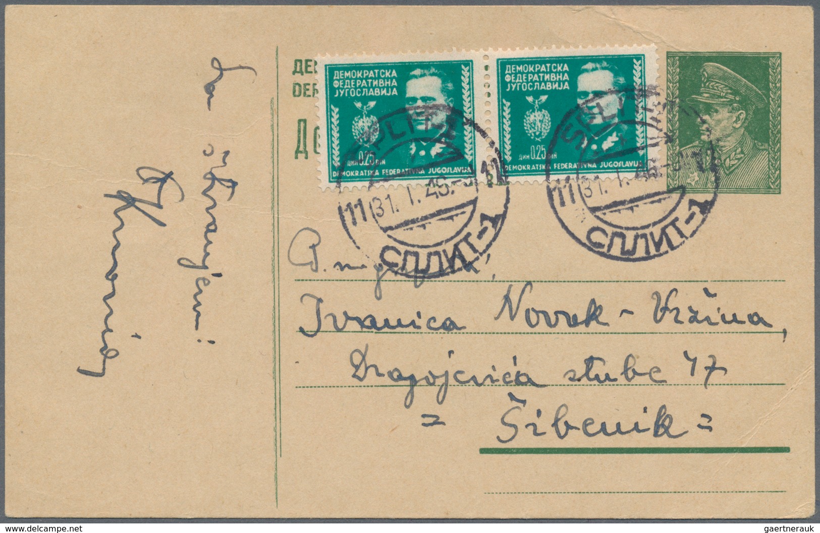 Jugoslawien: 1945/1970, Assortment Of 23 Covers/cards, Incl. Commercially Used Stationeries, Better - Brieven En Documenten