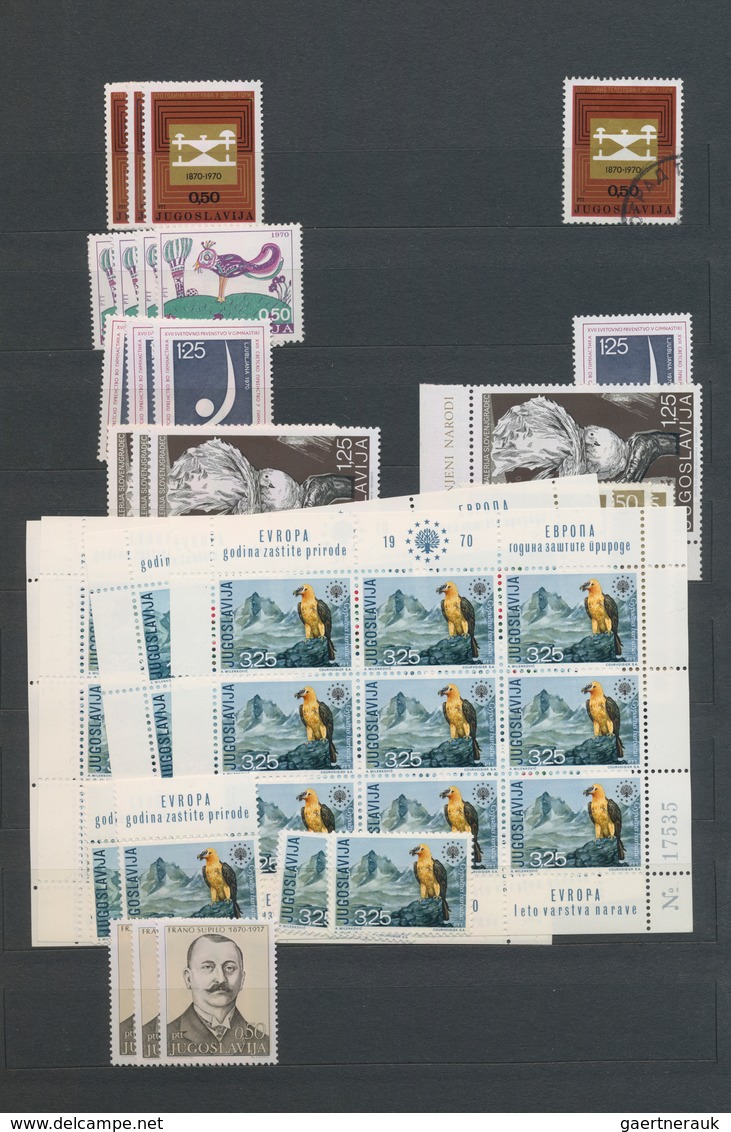 Jugoslawien: 1945/2003, Almost Exclusively Unmounted Mint Stock In Five Albums (only Very Few Are Hi - Briefe U. Dokumente