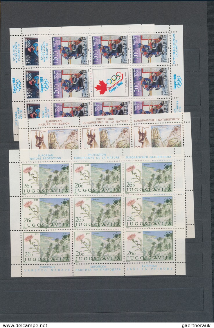 Jugoslawien: 1945/2003, Almost Exclusively Unmounted Mint Stock In Five Albums (only Very Few Are Hi - Briefe U. Dokumente