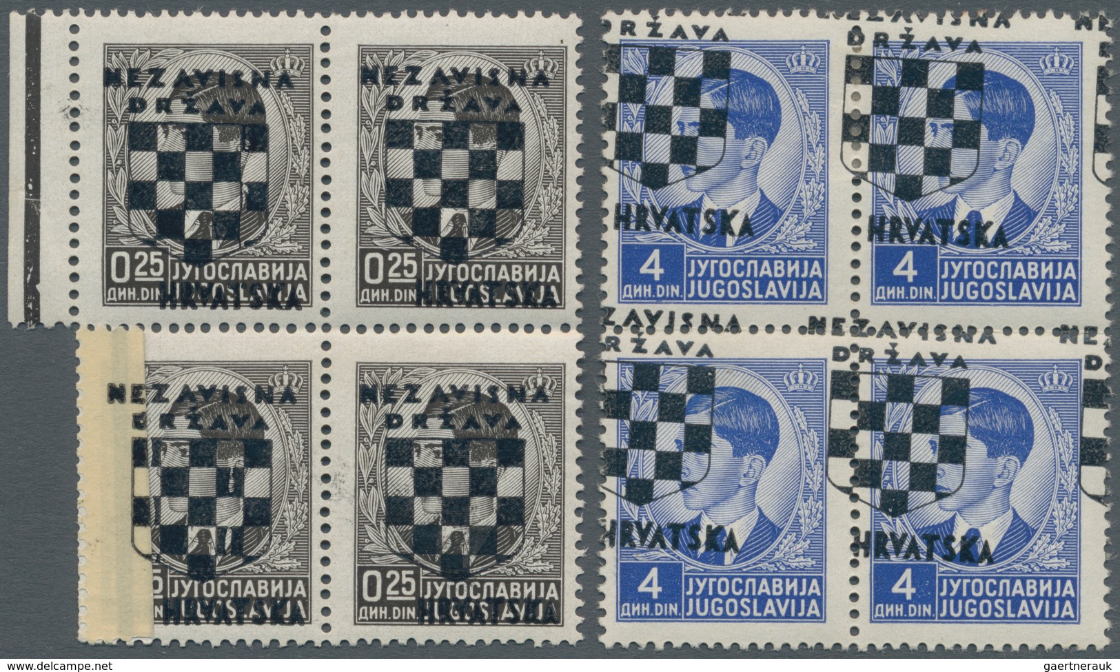 Kroatien: 1941, Overprints, Specialised Assortment Of Apprx. 113 Stamps Presented On Retail Cards, S - Croatia