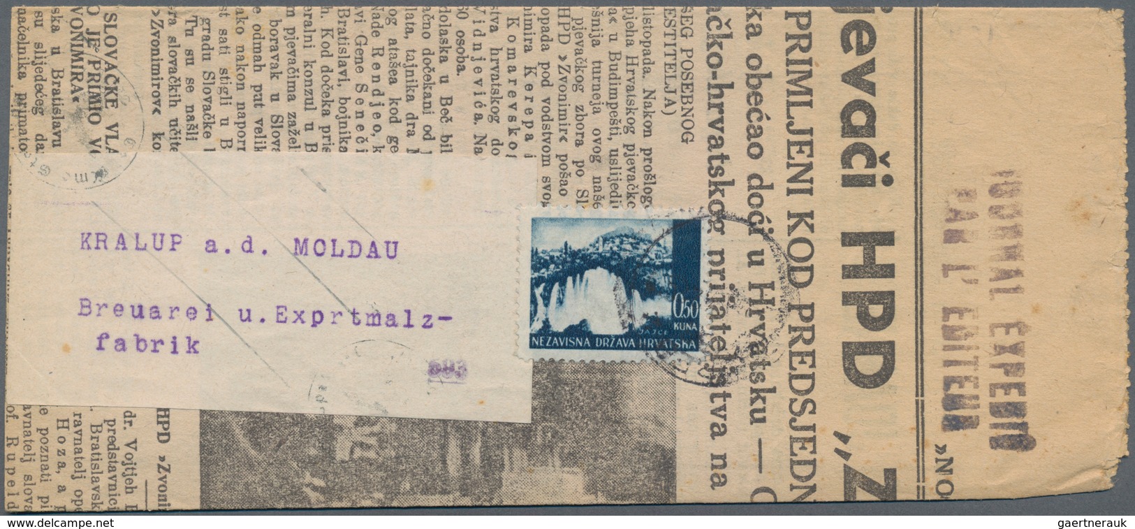 Kroatien: 1941/1944, Assortment Of 20 (mainly Commercial) Covers/cards, Incl. Registered And Censore - Croacia