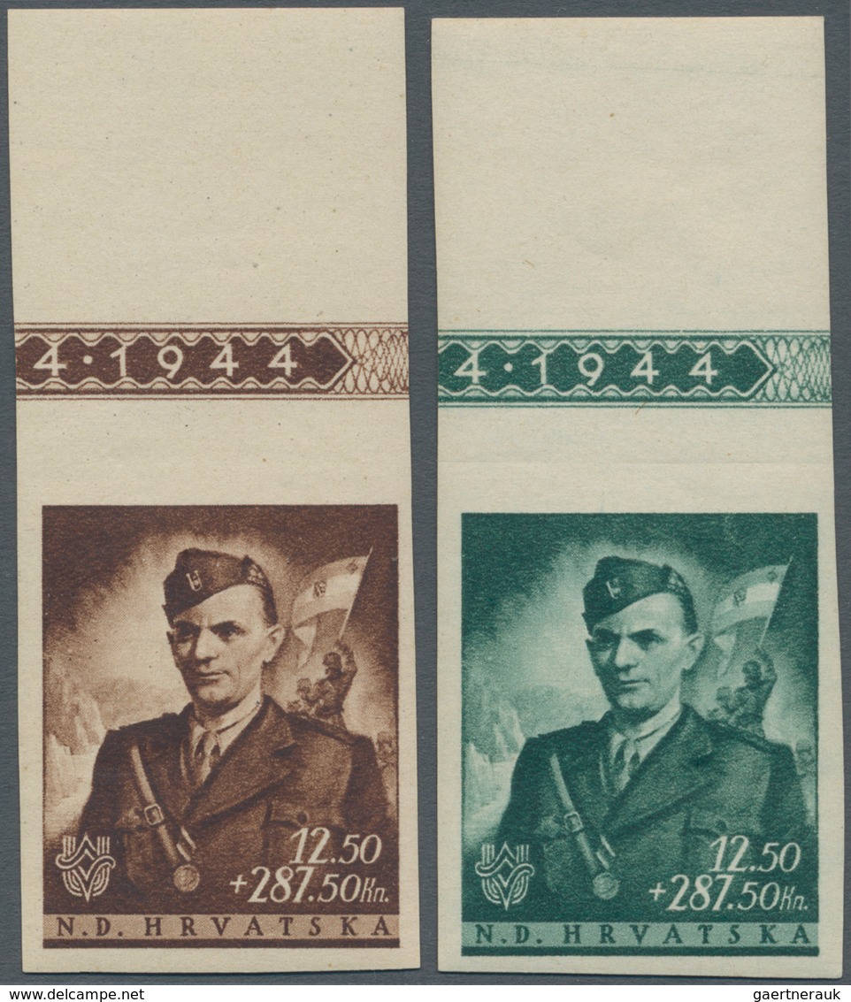 Kroatien: 1941/1944, Specialised Mint Assortment Of Apprx. 189 Stamps And 14 Souvenir Sheets, Compri - Croatia