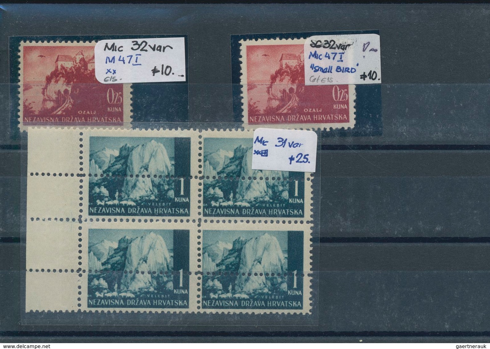 Kroatien: 1941/1945, Mint And Used Holding On Stockcards In Two Small Binders, Well Sorted Throughou - Kroatien