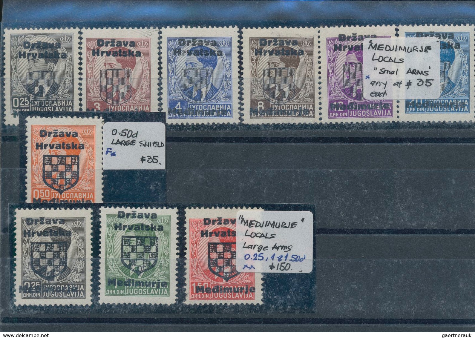 Kroatien: 1941/1945, mint and used holding on stockcards in two small binders, well sorted throughou