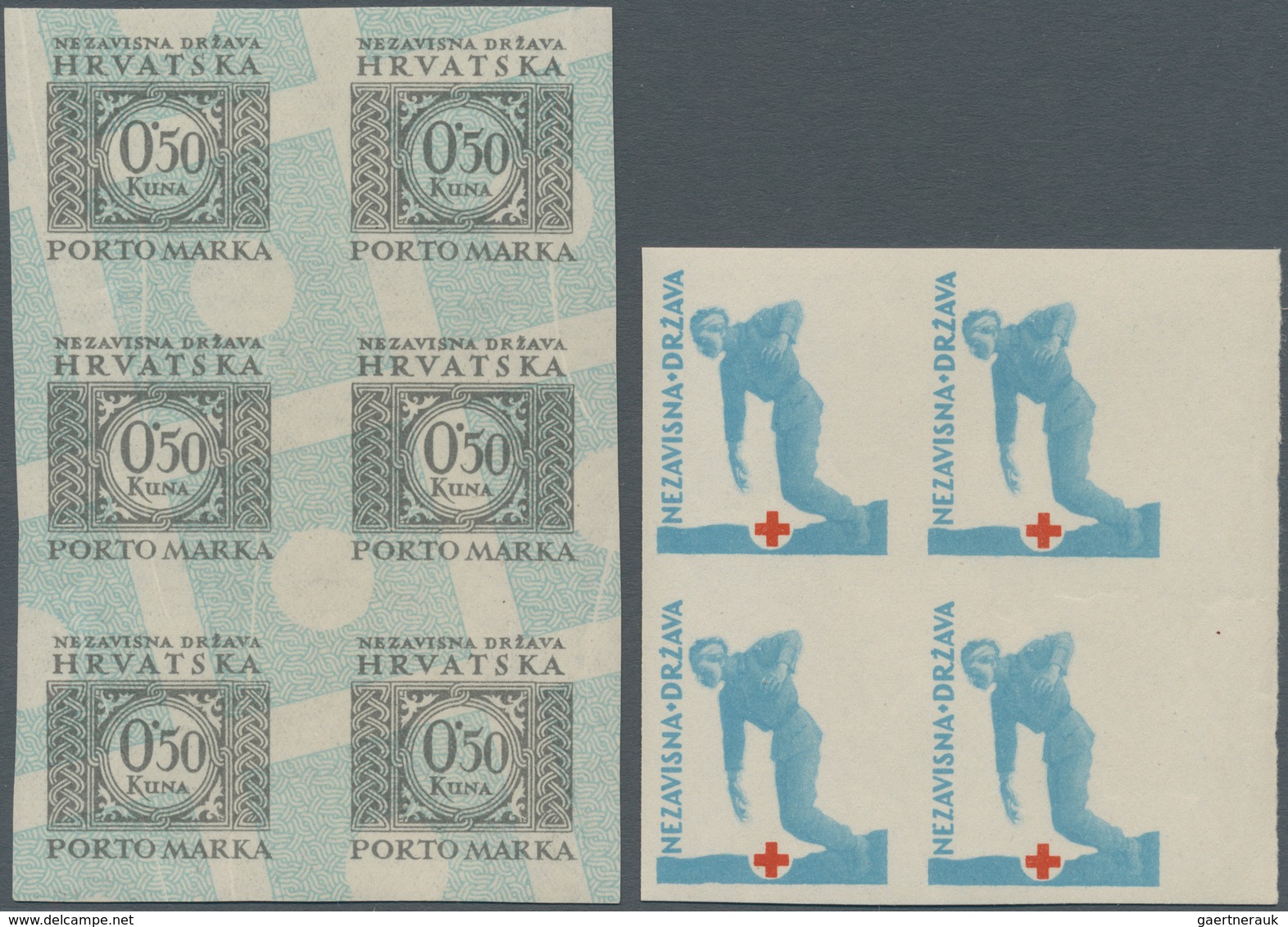 Kroatien: 1942/1945, Specialised Mint Assortment Of Apprx. 165 Stamps And Three (imperf.) Mini Sheet - Croacia