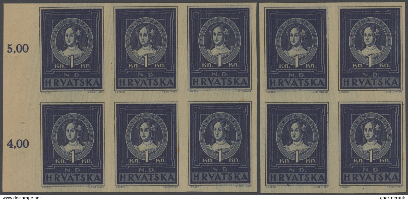 Kroatien: 1942/1992, Mint Assortment Of Sheets/large Units, Mainly 1940s, Also Mini Sheets And Some - Kroatië