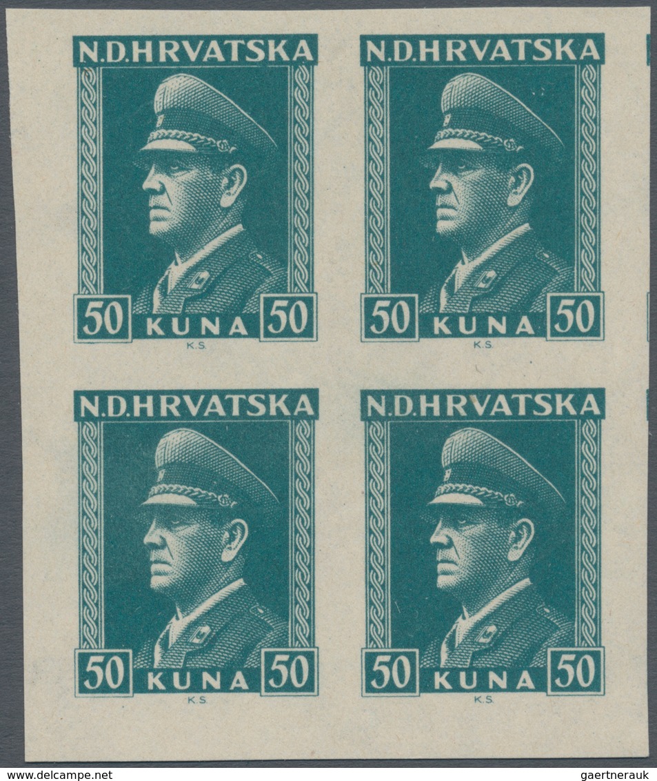 Kroatien: 1943/1944, Definitives "Ante Pavelic", Specialised Assortment Of Apprx. 387 Stamps Showing - Kroatië