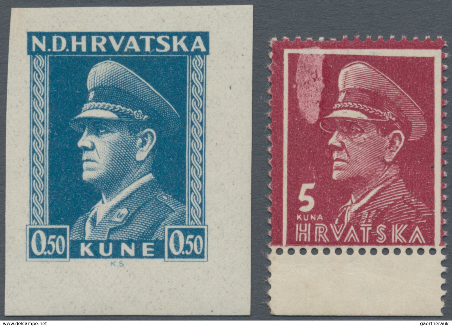 Kroatien: 1943/1944, Definitives "Ante Pavelic", Specialised Assortment Of Apprx. 387 Stamps Showing - Kroatien