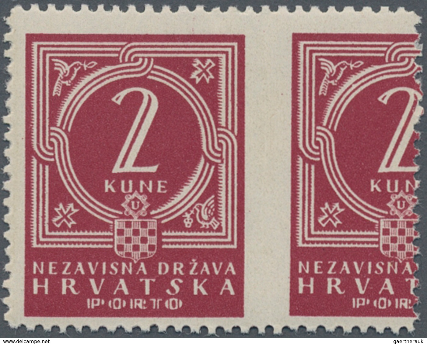 Kroatien - Portomarken: 1941, Cyphers, Specialised Assortment Of 37 Stamps Showing Specialities Like - Croatia