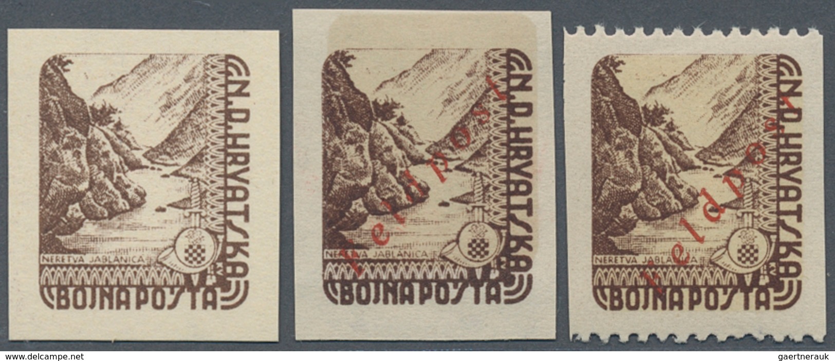 Kroatien - Militärmarken: 1943/1945, Military Mail Stamps And Red Cross Charity Tax Stamps, Speciali - Kroatië