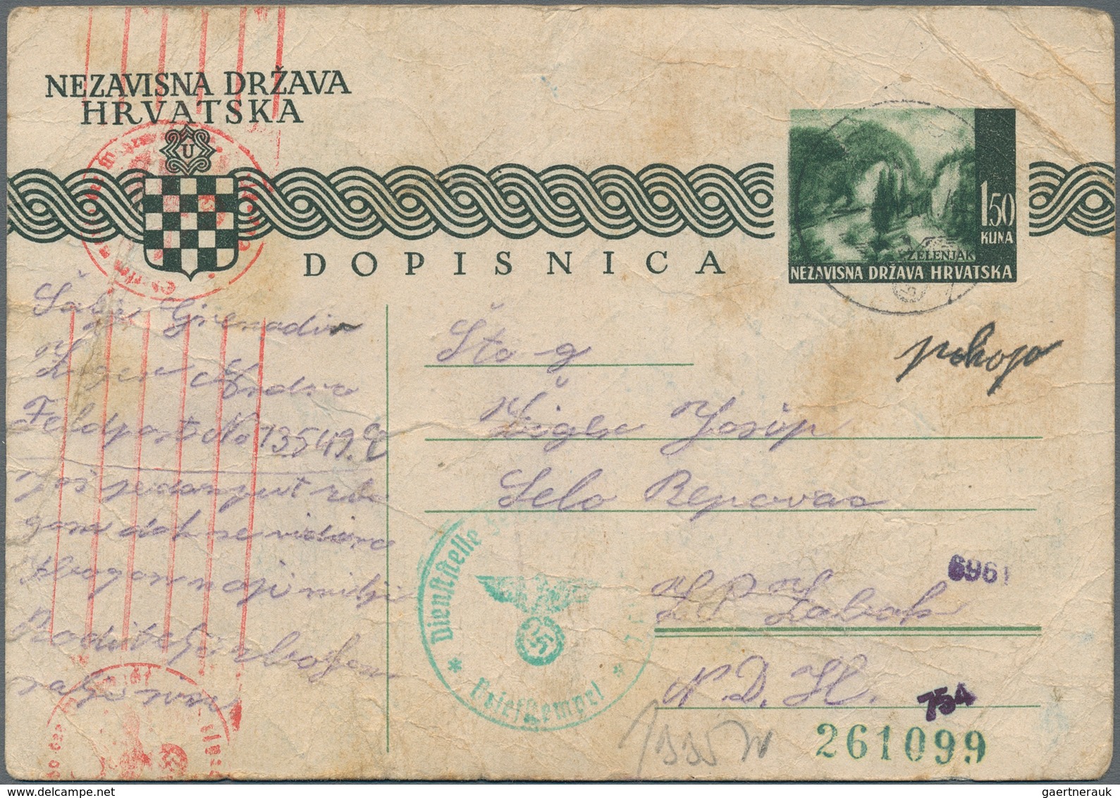 Kroatien - Besonderheiten: Croatian WWII Volunteer Feldpost Collection. Extraordinary Collection Of - Croatia