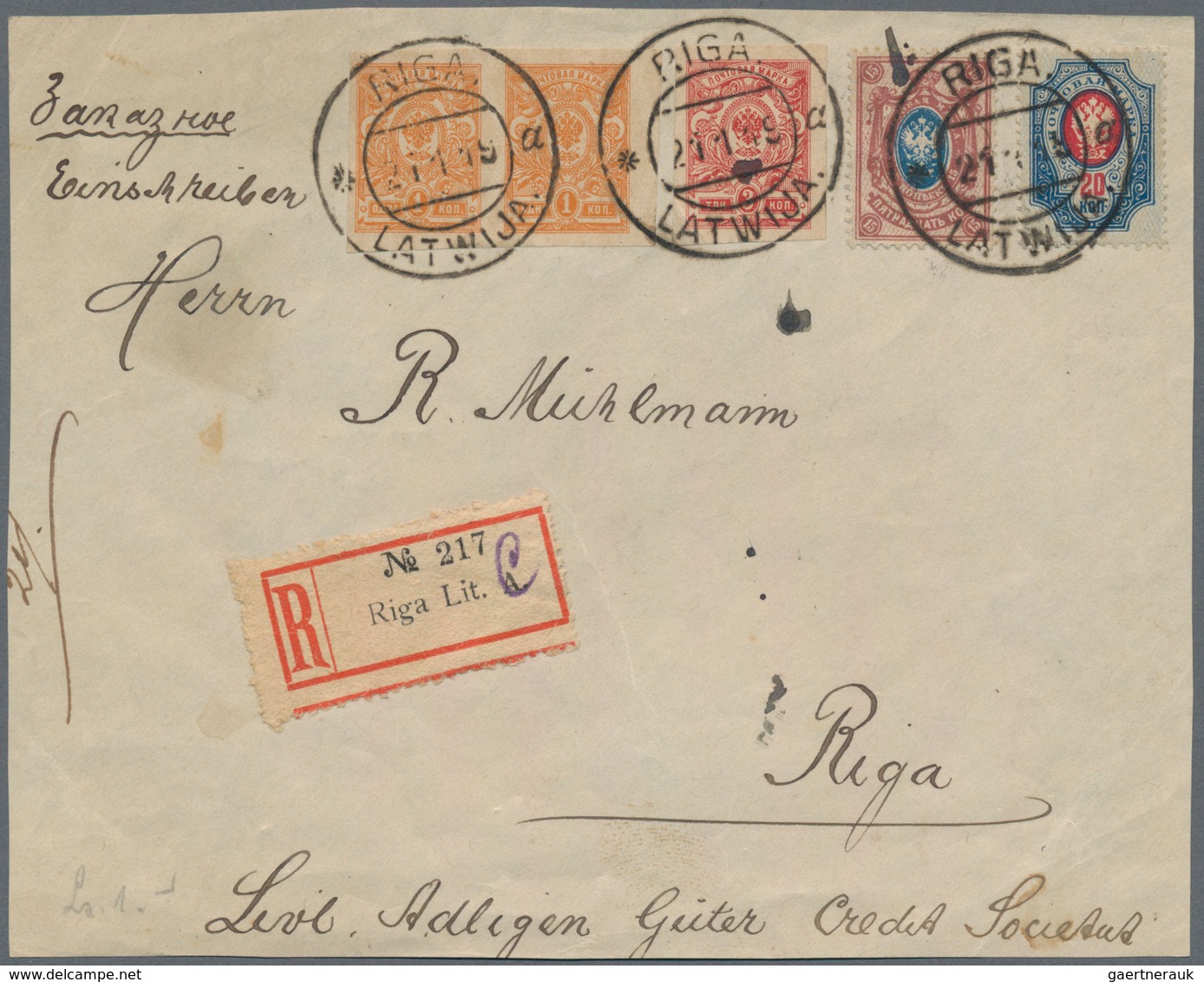 Lettland: 1901/1955, Latvia Under Russian/Soviet Rule/occupation, Sophisticated Lot Of Apprx. 48 Cov - Lettland