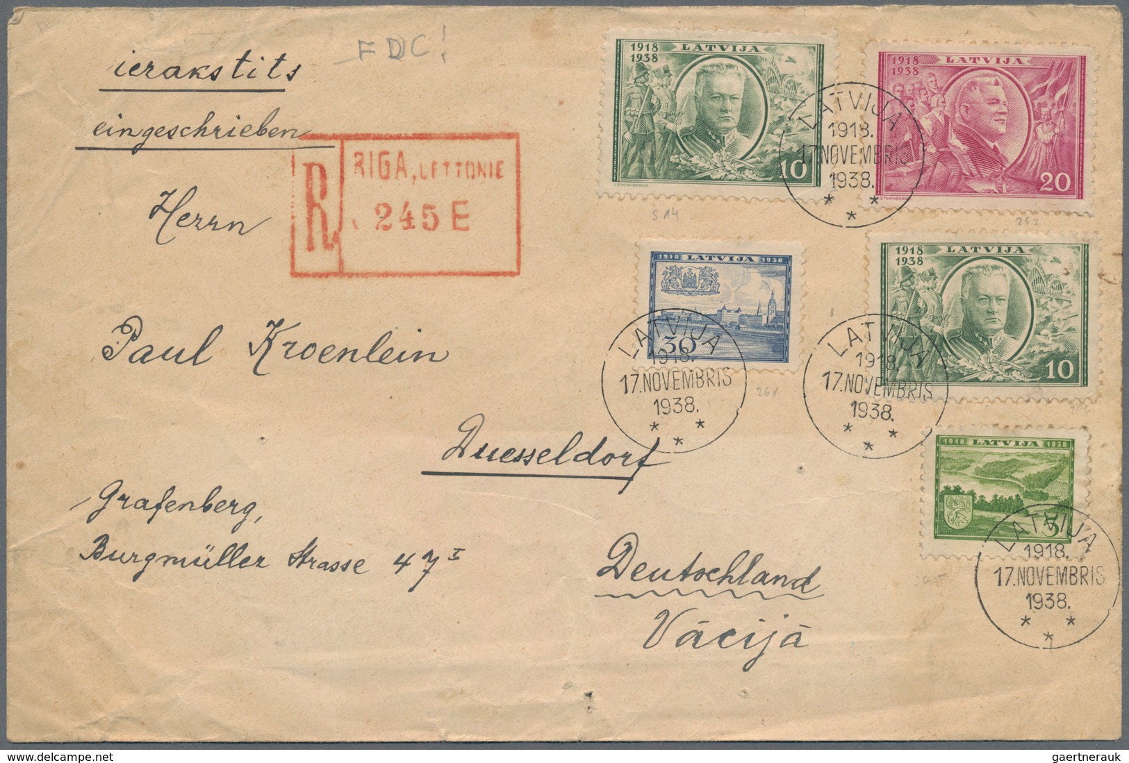 Lettland: 1918/1940, Assortment Of Apprx. 78 Covers/cards/stationeries, Comprising Good Range Of Pos - Letland