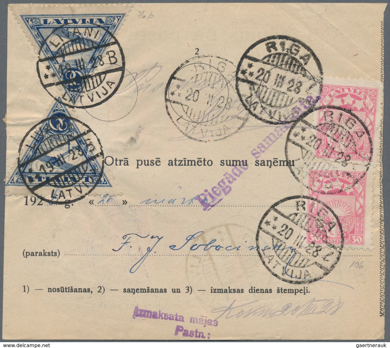 Lettland: 1918/1940, assortment of apprx. 78 covers/cards/stationeries, comprising good range of pos