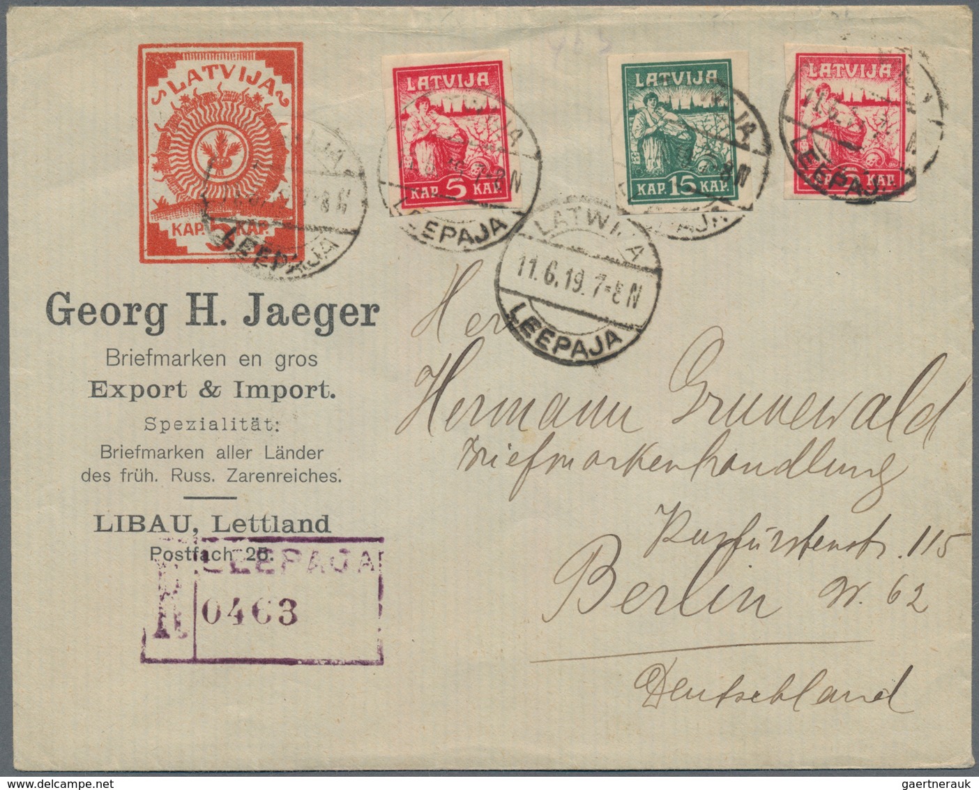 Lettland: 1918/1940, assortment of apprx. 78 covers/cards/stationeries, comprising good range of pos