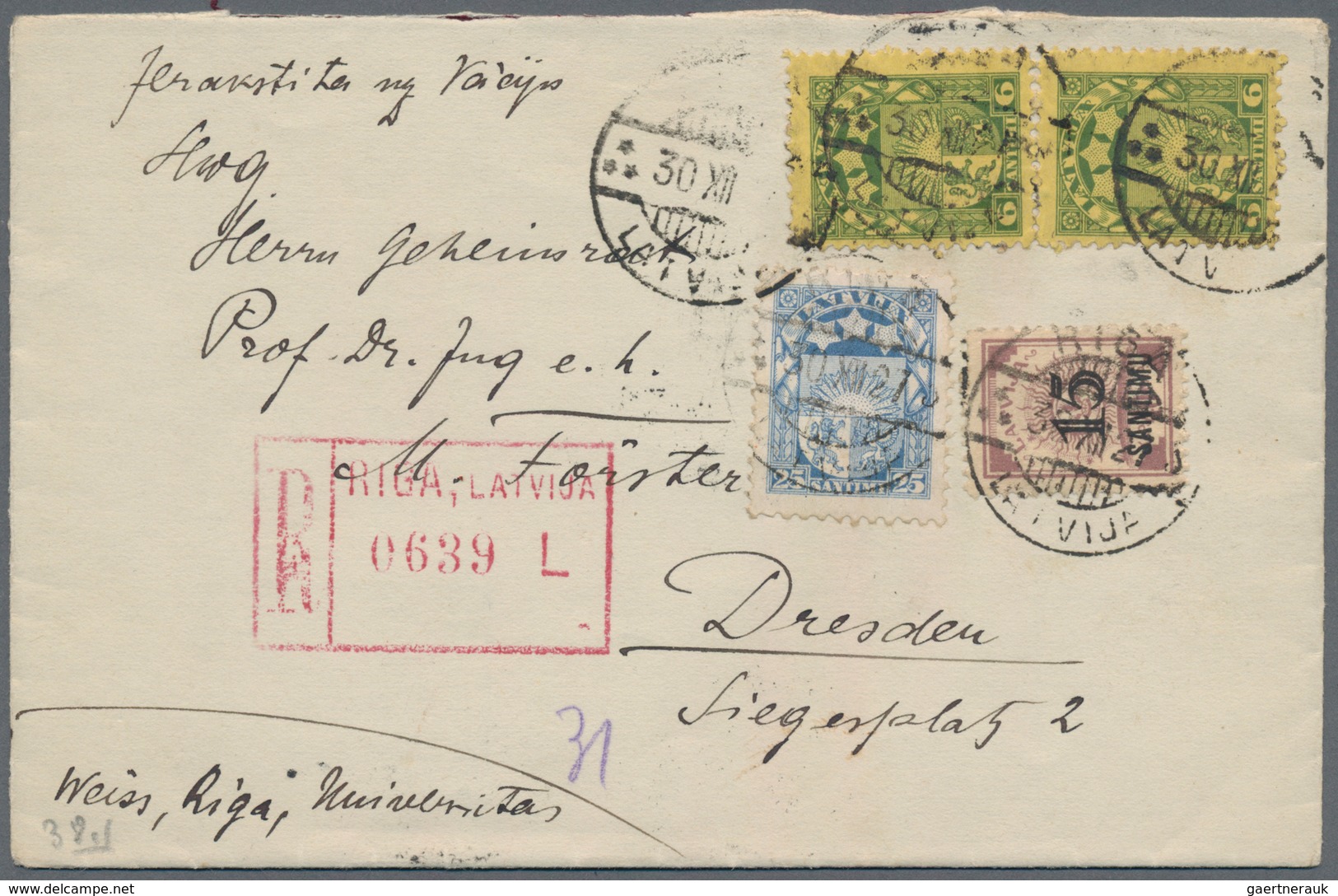 Lettland: 1918/1940, assortment of apprx. 78 covers/cards/stationeries, comprising good range of pos