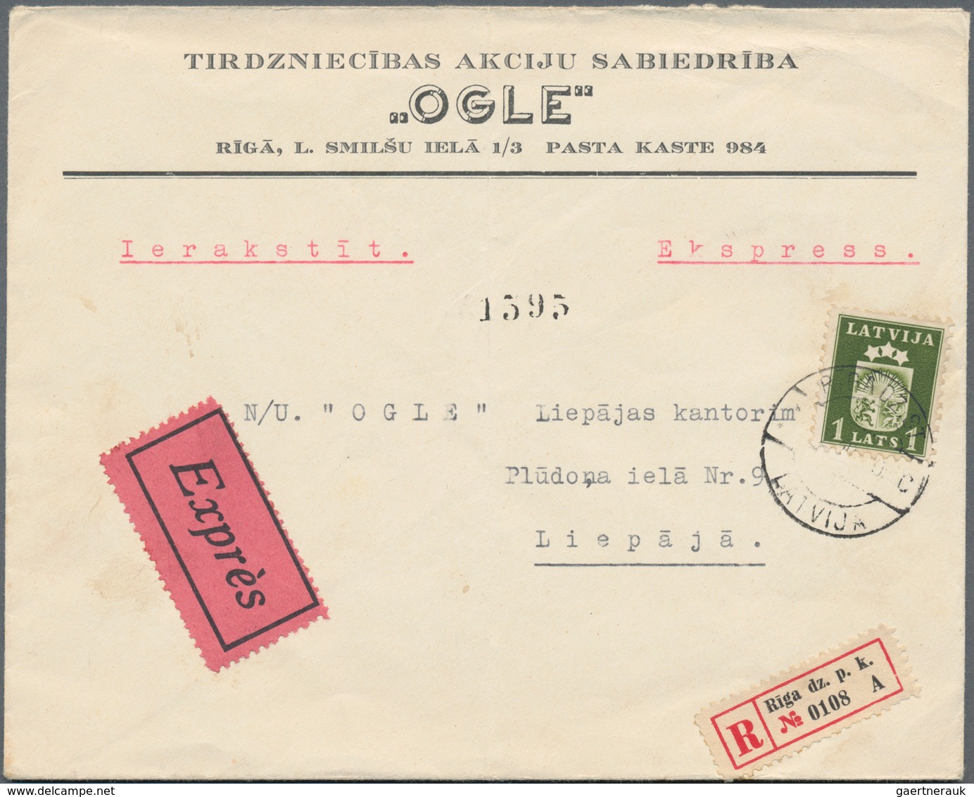 Lettland: 1919/1941, Fine Lot Of About 80 Covers Featuring Airmail, Registered Envelopes, Money Orde - Latvia