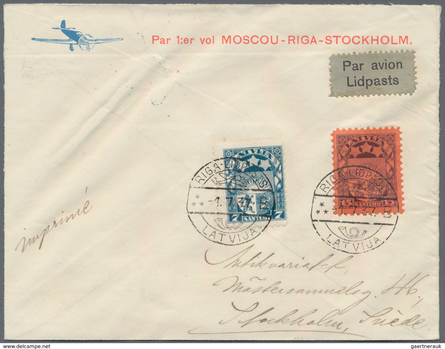 Lettland: 1925/1937, AIRMAIL, Lot Of 15 Covers/cards (incl. Two Pieces Incoming Airmail: 1933 From A - Lettland