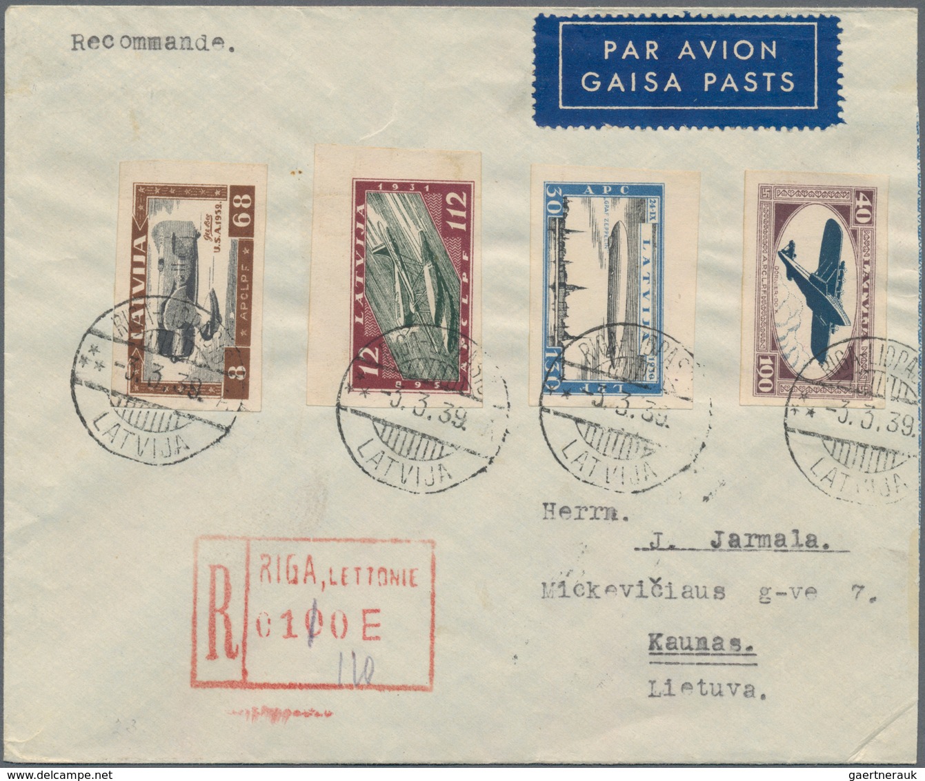 Lettland: 1925/1937, AIRMAIL, Lot Of 15 Covers/cards (incl. Two Pieces Incoming Airmail: 1933 From A - Lettland