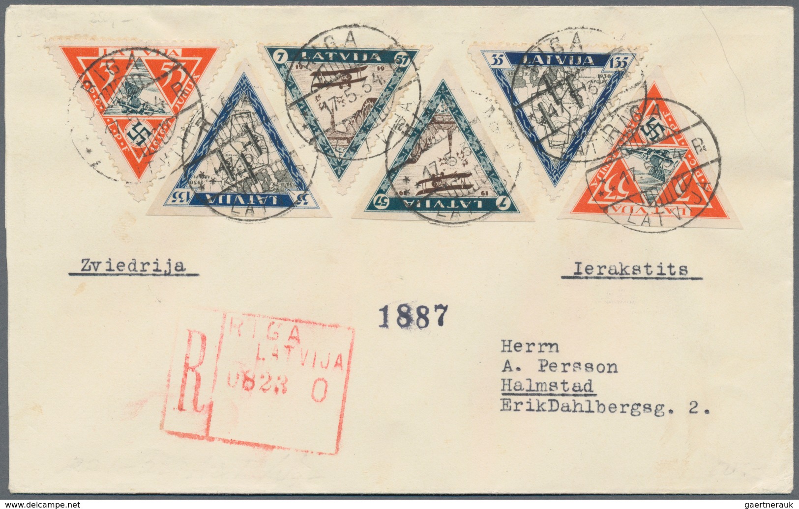 Lettland: 1925/1937, AIRMAIL, Lot Of 15 Covers/cards (incl. Two Pieces Incoming Airmail: 1933 From A - Letland