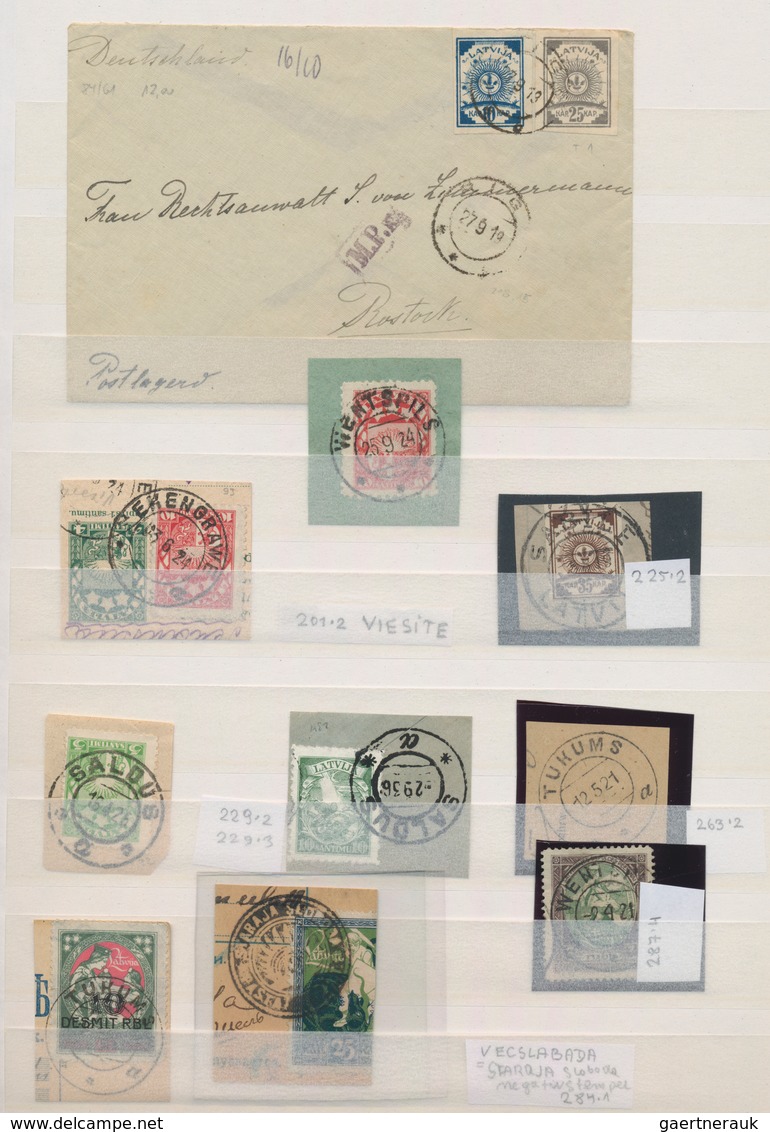 Lettland - Stempel: 1918/1936, Specialised Assortment Of Postmarks (according To Hofmann Handbook). - Lettonie