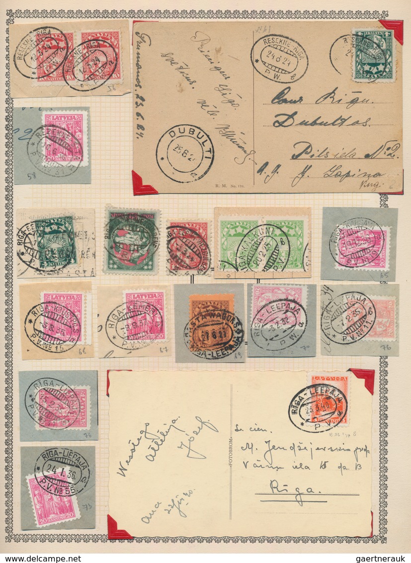 Lettland - Stempel: 1921/1941, Latvian Railway Marks, Collection Of Apprx. 33 Covers/cards And Apprx - Letonia