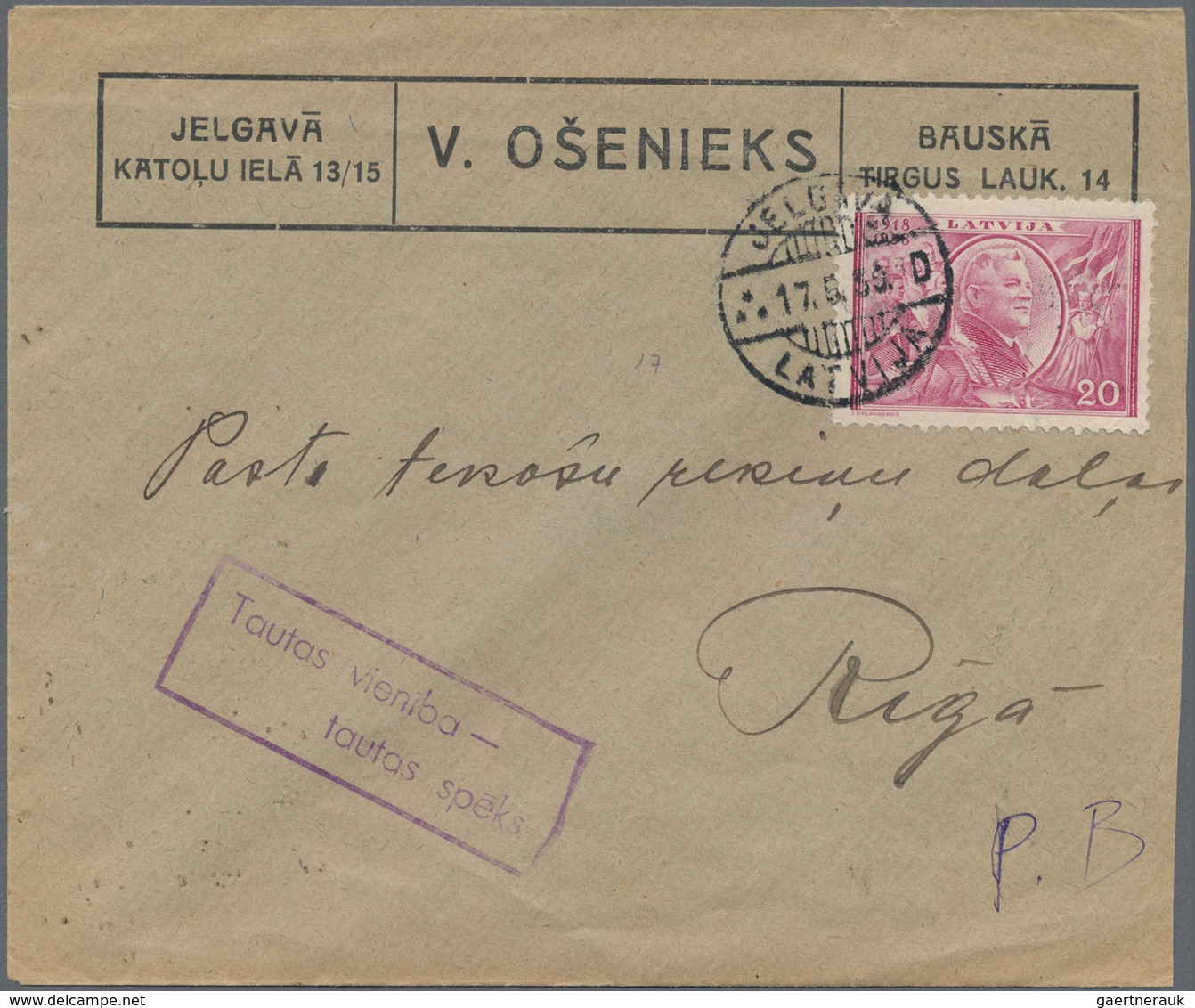 Lettland - Stempel: 1936/1940, SLOGAN MARKS, Collection Of 39 Covers/cards Bearing Clear Strikes Of - Lettonia