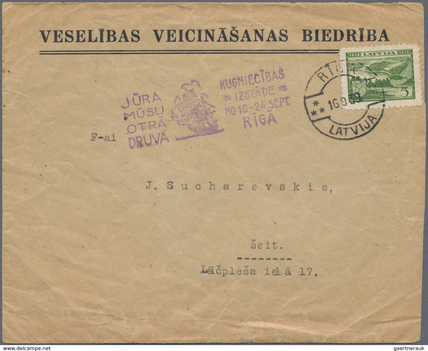 Lettland - Stempel: 1936/1940, SLOGAN MARKS, Collection Of 39 Covers/cards Bearing Clear Strikes Of - Letland