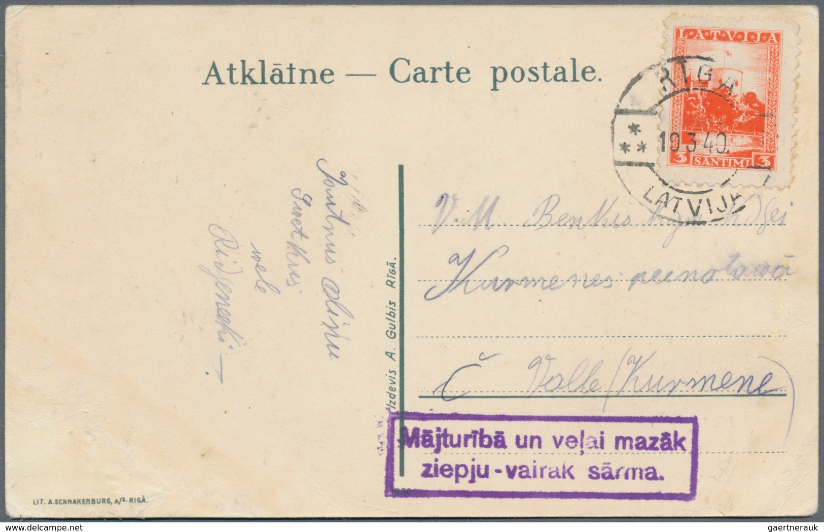 Lettland - Stempel: 1936/1940, SLOGAN MARKS, Collection Of 39 Covers/cards Bearing Clear Strikes Of - Letonia