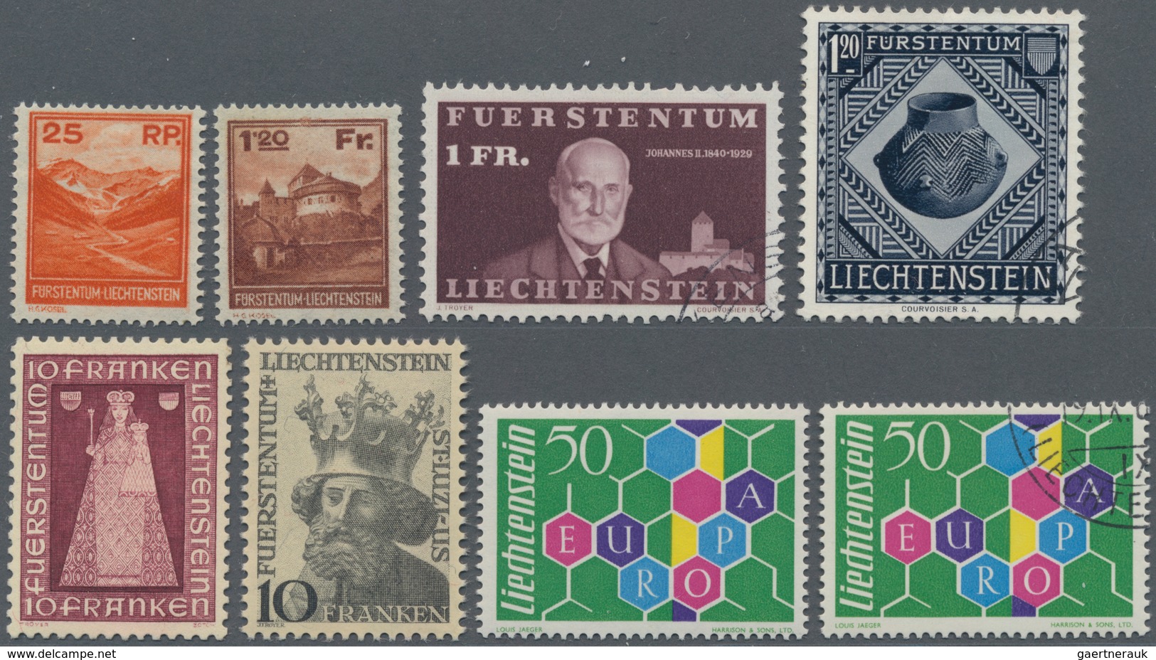 Liechtenstein: 1912/1990 (ca.), Umfangreicher Dublettenbestand Einschl. Teilsammlungen In Insgesamt - Collections