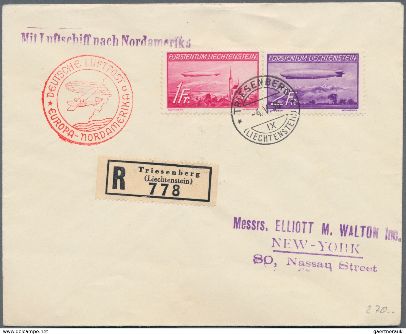 Liechtenstein: 1912-1930er: Lot Mit 16 Briefen Und Ganzsachen Ab 1. Ausgabe, Dabei V.a. Flug- Und Ze - Collections