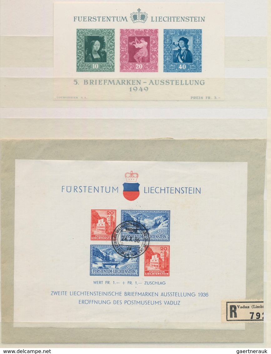 Liechtenstein: 1912-86, Sammlung Im Großen Einsteckbuch, Anfangs In Beiden Erhaltungen, Später Postf - Lotes/Colecciones