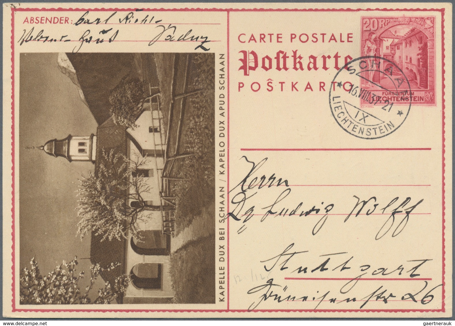 Liechtenstein - Ganzsachen: 1921/1970 (ca.), Schöne Partie Von Ca. 150 Ganzsachenkarten, Dabei Frühe - Enteros Postales