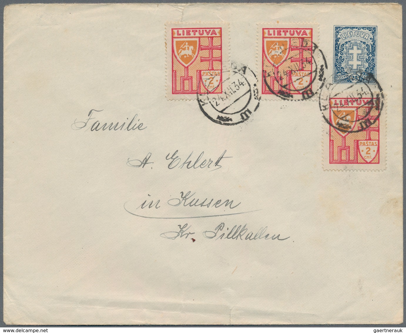 Litauen - Ganzsachen: 1925/1939, Lot Of Eleven Stationeries (eight Used, Three Unused). - Litouwen