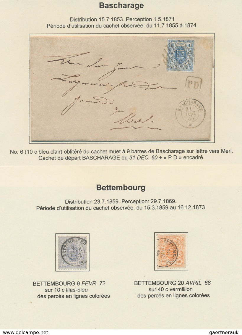 Luxemburg: 1848/76 Collection Of About 35 Letters (incl. A Few Fronts) And 10 Neatly Canceled Stamps - Andere & Zonder Classificatie