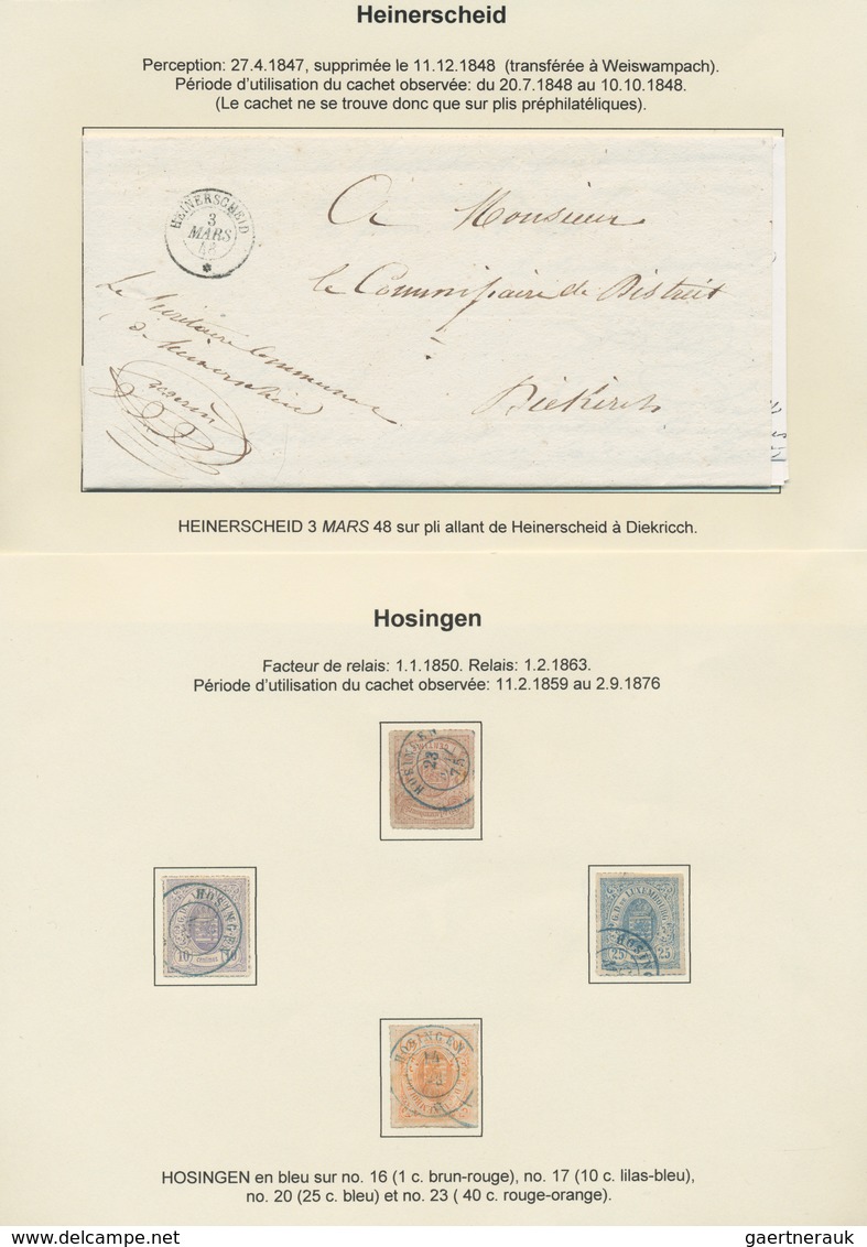 Luxemburg: 1848/76 Collection Of About 35 Letters (incl. A Few Fronts) And 10 Neatly Canceled Stamps - Autres & Non Classés